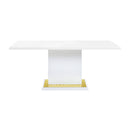 Gaines - High Gloss Dining Table With Pedestal Base by Unique Piece Furniture