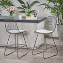 Yearning Iron Counter Stool With Water Resistant Cushion