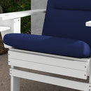 2 Piece Adirondack Chair Cushions, 59 x 20.5 x 2 inch Outdoor Chair Cushions for Fire Pit Chairs with Seat, Back, Ties, Water Repellent Replacement Patio Seat Pads, Blue