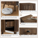 Double Drawer Bedside Table (Set of 2) - Walnut by HouseOfZazla
