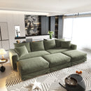 Convertible Deep Seat Sofa With Soft Pillows And Ottomans by HouseOfZazla