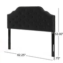 Charismatic Queen Size Headboard with Button Tufting and Nailhead Trim