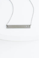 Layla Silver Cross Bar Necklace