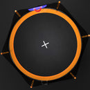 14Ft Powder Coated Advanced Trampoline With Basketball Hoop Inflator And Ladder (Outer Safety Enclosure) - Orange by HouseOfZazla