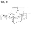 Outdoor Double Lounge Chair With 5 Position Adjustable Backrest by HouseOfZazla