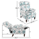 Push Back Recliner Chair Upholstered With Classic Wing Back And Solid Gourd-Shaped Legs by HouseOfZazla