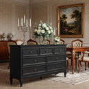 7 Drawer Dresser, Storage Chest - Black by HouseOfZazla