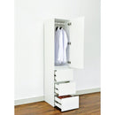 Elise - Slim Modular Closet Cabinet With Drawers - White