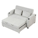 Pull Out Loveseat Sofa With Adjsutable Backrest, 2 Pillows, Cup Holders, USB Ports For Living Room by HouseOfZazla