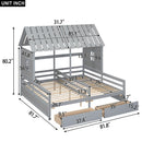 House Platform Beds With 2 Drawers, Side By Side Design by HouseOfZazla