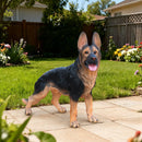 Outdoor German Shepherd Dog Statue Greeter Garden Decor