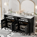 60" Modern Black Bathroom Vanity Set