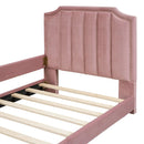 Upholstered Daybed With Classic Stripe Shaped Headboard by HouseOfZazla
