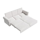 3 In 1 Convertible Sleeper Sofa With Nailhead Trim & Rolled Arm by HouseOfZazla