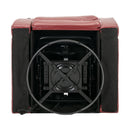 270 Degree Swivel PU Leather Power Recliner Individual Seat Home Theater Recliner with Comforable Backrest, Tray Table, Phone Holder, Cup Holder, USB Port, Hidden Arm Storage for Living Room, Red