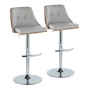 Gianna - Mid Century Modern Adjustable Barstool With Swivel With Rounded T Footrest (Set of 2) by HouseOfZazla
