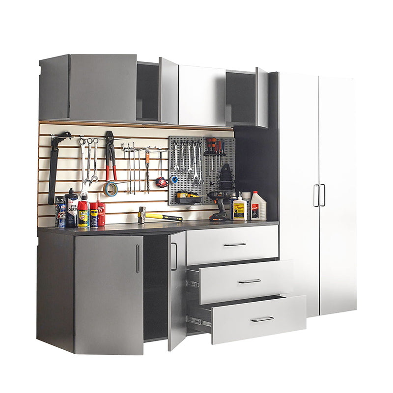 Astro Series - Garage Cabinet Set B With Soft Closing Drawers - Metallic Gray, photo 7 of 11