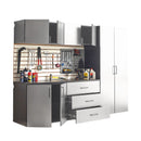 Astro Series - Garage Cabinet Set B With Soft Closing Drawers - Metallic Gray by HouseOfZazla