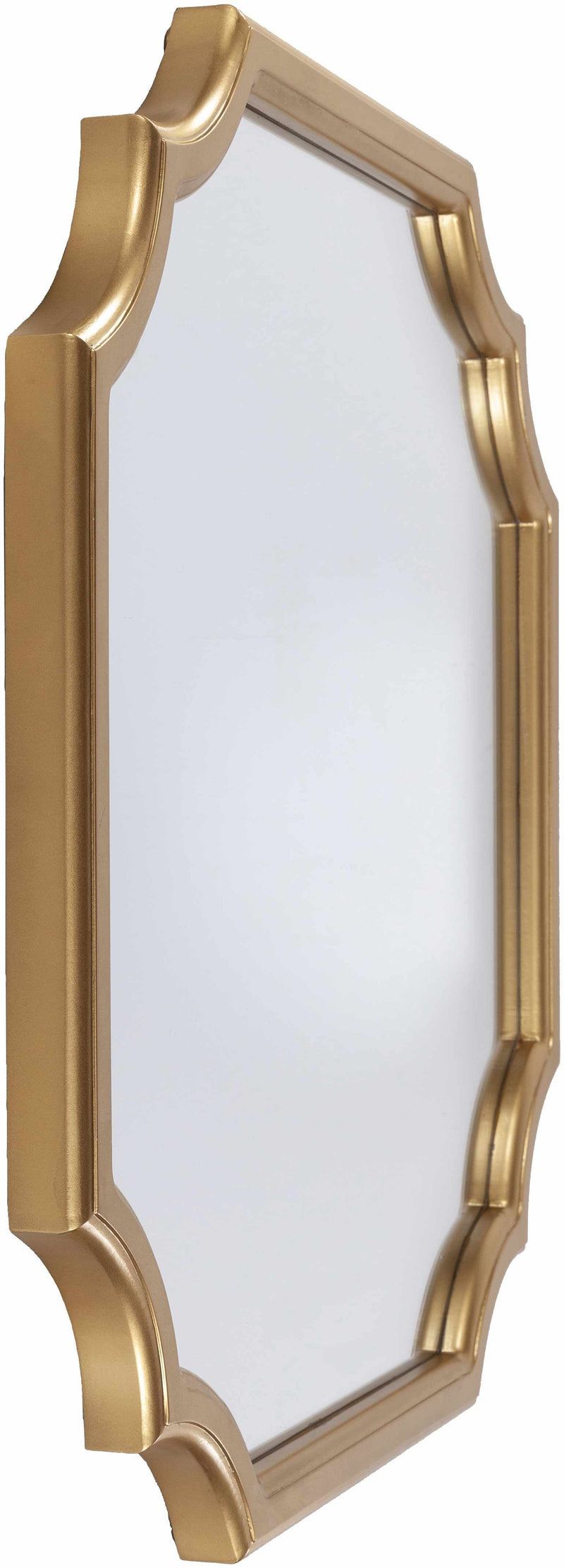 Abangay Gold Contemporary Wood Frame Mirror