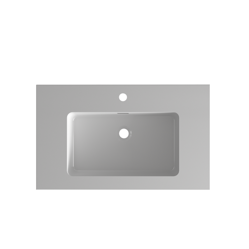 Integrated Solid Surface Basin, 30-Inch, Glossy White, photo 9 of 10