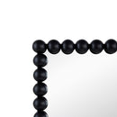 Full Length Mirror With Metal Beaded Frame, Rectangular Oversized Mirror For Living Room Bedroom - Black by Unique Piece Furniture