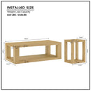 2-Piece Modern Rectangle Coffee Table Set