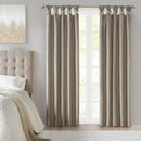 Twist Tab Total Blackout Window Curtain Panel Pewter 50x84