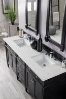 James Martin Brittany 72" Double Bathroom Vanity, Black Onyx