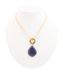 Abby Blue Lapis Golden Pendant Necklace
