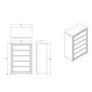 Adelaide - Chest 5 Drawer Storage Unit by HouseOfZazla
