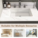 Bianco Carrara Venato Elegant Marble Vanity Top, Bathroom Vanity With Undermount Sink, Sintered Stone by HouseOfZazla