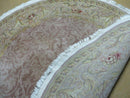 6' X 6' Round Handmade Fine Chinese Floral Oriental Silk Wool Rug Carpet Nice
