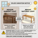 70.28" Rubber Wood Dining Table
