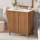 Traditional Bathroom Vanity With Ceramic Sink by HouseOfZazla