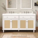 Bathroom Vanity With Double Sink, Large Storage Space by HouseOfZazla