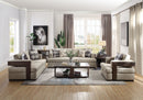 Niamey - Sofa With 4 Toss Pillows - Walnut by HouseOfZazla