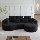 Curved Oversized Sectional Sofa With Extra Deep Seat by HouseOfZazla