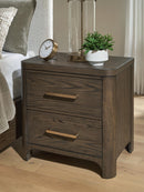 Radkin - Two Drawer Night Stand - Burnished Brown by Unique Piece Furniture
