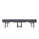 Twin Extra Long Folding Bed For Tall People, Heavy-Duty Rollaway Guest With Memory Foam Mattress - Black by HouseOfZazla