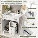 Modern Bathroom Vanity With Ceramic Sink, Soft Close Storage Cabinet by Unique Piece Furniture
