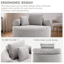 Round Sofa Bed With 3 Pillows For Living Room