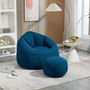 Bedding Bean Bag Sofa Chair High Pressure Foam With Footrest by Unique Piece Furniture
