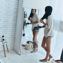 Full Length Mirror 63x18.9in Aluminum Alloy Wall Mirror Free Standing Floor Mirror Hanging Leaning Against Wall for Dressing Bedroom Living Room