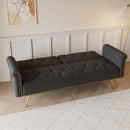 Luxurious Sofa Bed With Nail Head Trim And Matching Pillow by HouseOfZazla