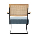 Accent Chair - Modern Industrial Slant Armchair with Metal Frame - Premium High Density Soft Single chair for Living Room Bedroom