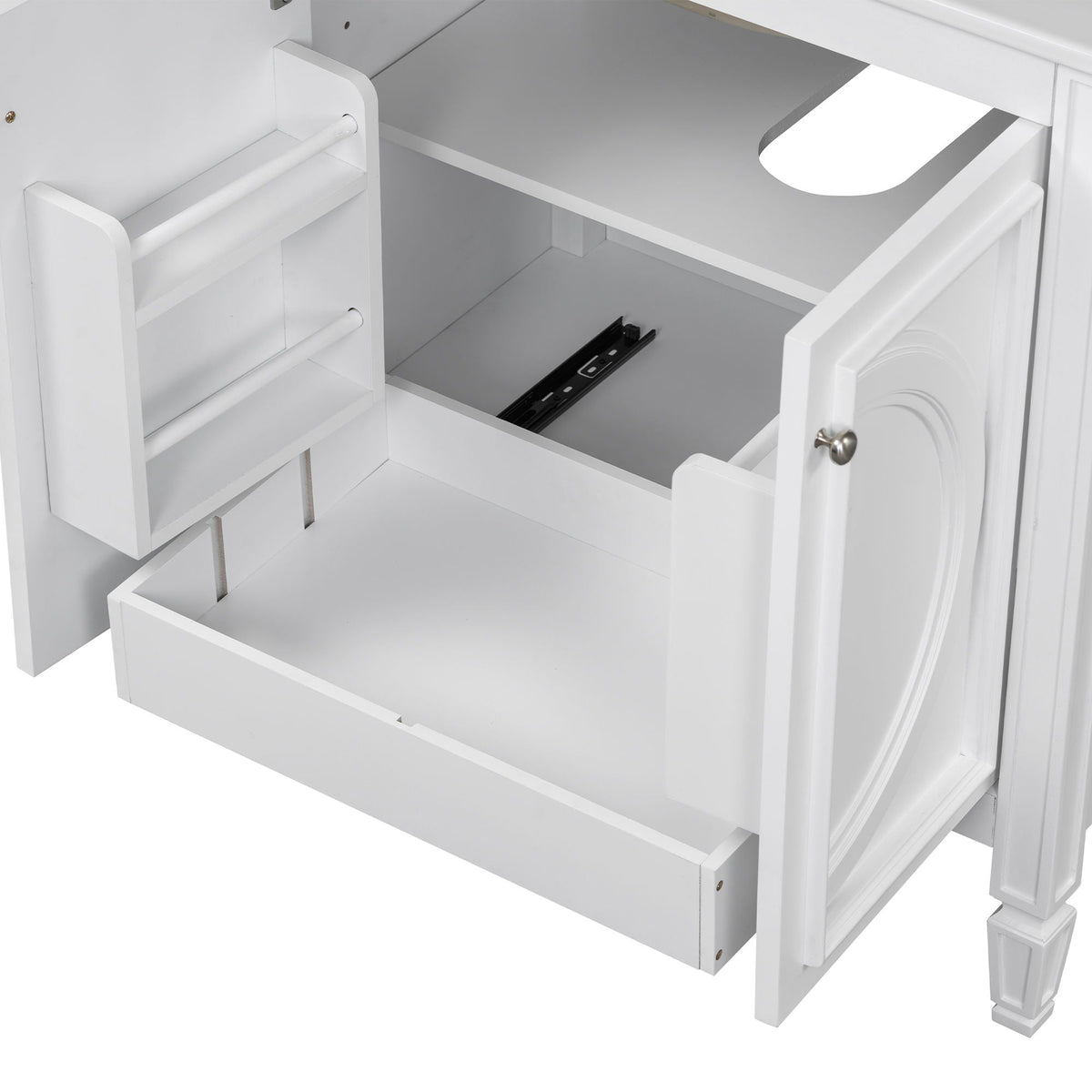 Double Sink Bathroom Vanity Set with Wall Mount Mirror Cabinet, photo 38 of 40