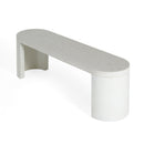 3 Pcs Modern Outdoor Concrete Dining Set (1 Table & 2 Benches)