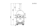 Stainless Steel Gas Pizza Oven - 35000 BTU for 16 Inch Pizza