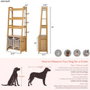 Modern Furniture Style 2 In 1 Pet Friendly Dog Crate Ladder Bookcase - Ancient Oak by HouseOfZazla