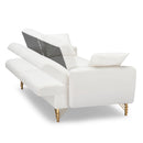 74.41 inch Teddy Velvet sofa bed with Separate adjustment backrest and Storage Function